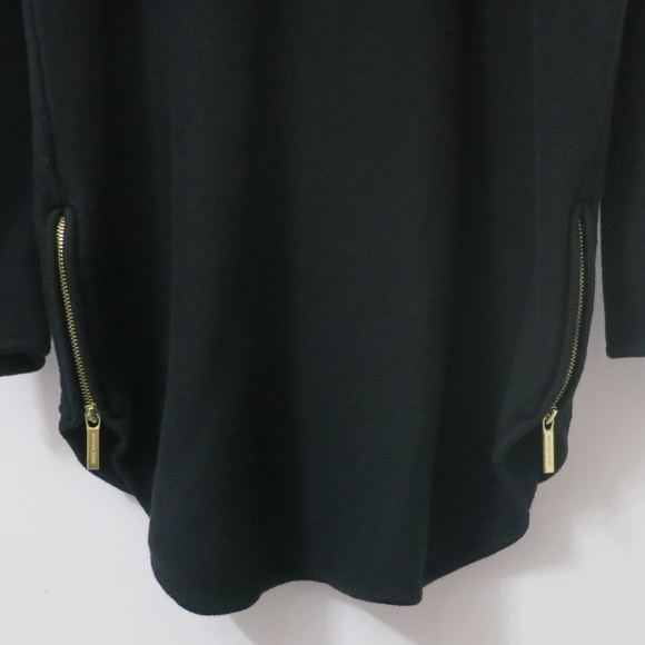 Michael Kors Size XL Black Tunic Slouchy Sweater Side Zip Loungewear - Picture 8 of 10